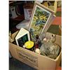 Image 1 : ESTATE BOX WITH VINTAGE DECANTERS AND MORE