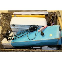 BASKET OF GEL LIGHT AND ASSORTED ESTHETIC MATERIAL