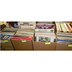 8 BOXES OF RECORDS - OVER 400 TOTAL