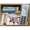 Image 1 : LARGE BOX OF ASSORTED CRAFT SUPPLIES WITH