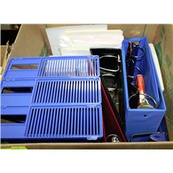 LARGE BOX WITH OFFICE AND SCHOOL SUPPLES