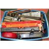 Image 1 : BLUE BIN WITH ASSORTED TOOLS