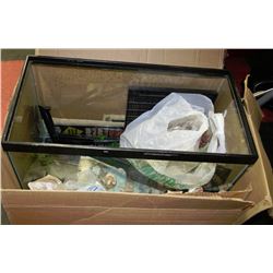 14 GALLON AQUARIUM WITH ACCESSORIES, NO PUMP