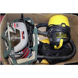 LARGE BOX W/CARPENTER'S TOOLS INCL.