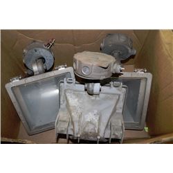 BOX WITH 3 HUBBELL 500WATT SPOT LIGHTS