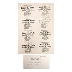 James Polk - Uncut Ballot Sheet