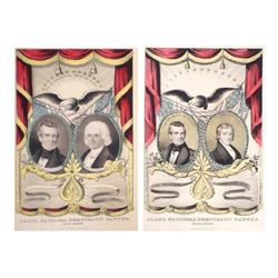 Polk & Dallas - Two Grand National Democratic Banners