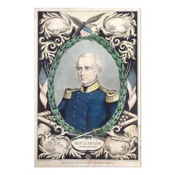 Zachary Taylor - Lithograph Portrait by J. Baillie