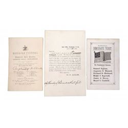 James Buchanan - 1856 Festival Invitation and others