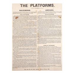 Lincoln - 1864 Campaign "The Platforms" Handbill