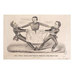 Lincoln et al. - 1864 "The True Issue..." Cartoon