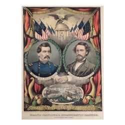 McClellan & Pendleton - 1864 National Democratic Banner