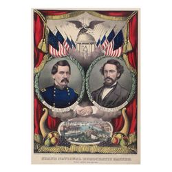 McClellan & Pendleton - 1864 National Democratic Banner