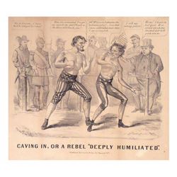 Lincoln - 1863 "...A Rebel Deeply Humiliated" Cartoon