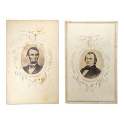 Lincoln and Johnson - Two Carte de Visite Portraits