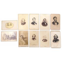 Lincoln - Family and Cabinet Members Carte de Visites