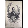 Image 2 : Lincoln - French Silk Stevengraph Mourning Portrait