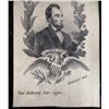 Image 4 : Lincoln - French Silk Stevengraph Mourning Portrait