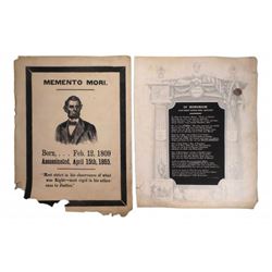 Lincoln - Two Memorial Broadsides