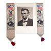 Image 1 : Lincoln - Two Stevengraph Mourning Ribbons & Other