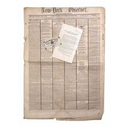 Lincoln - 1865 New York Observer Newspaper & Others