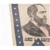 Image 2 : James A. Garfield 1880 Printed Silk Campaign Pennant