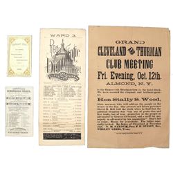 G. Cleveland & A.G. Thurman 1888 Broadside and