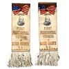 Image 1 : Benjamin Harrison Two 1892 Portrait Campaign Ribbons