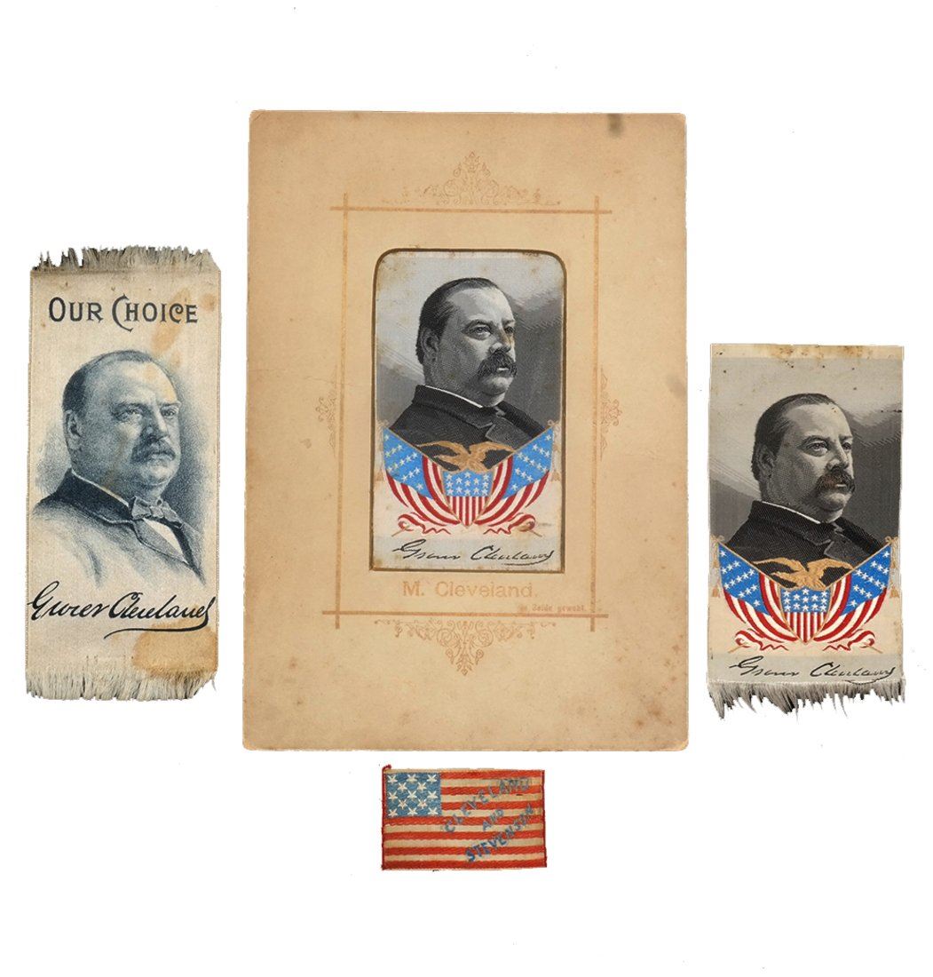 Grover Cleveland 1892 Silk & Satin Campaign Ribbons