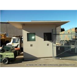 REINFORCED STEEL GUARD SHACK ~ 16,000 LBS 13'W X 9'H X 13'L, CRANE FEE