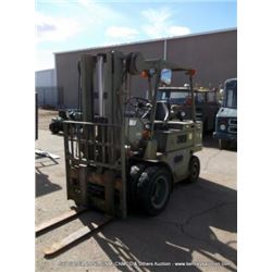 1982 PETTIBONE MERCURY CORP DA-60A-6 DIESEL FORKLIFT, 6000 LBS CAPACITY, 130" LIFT, 7,446 HOURS, 1-K
