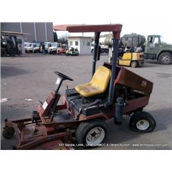 TORO GROUNDMASTER 224 RIDING LAWNMOWER, 1,005 HOURS, NO KEY