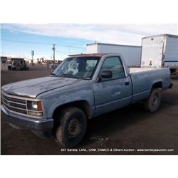 1989 CHEVROLET 2500 4X4 TRUCK ~ 94,378 MILES VIN: 1GCFK24H8KE173657, NON-RUNNER TITLE # 08067134A052