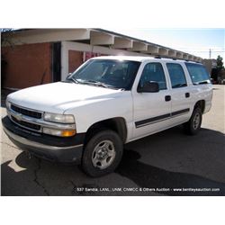 2004 CHEVROLET 1500 SUBURBAN~ 218,969 MILES VIN: 3GNEC16Z44G296917, 2WD, RUNS, 5.3L V8 OHV 16V FFV, 