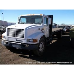 2000 INTERNATIONAL 4700 T444E TRUCK ~ 133,328 MILE VIN: 1HTSCABM3YH327353, FLATBED, RUNS, 4X2, 7.3L 
