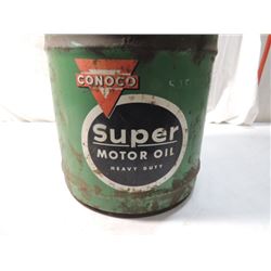 5 GALLON VINTAGE PETROLEUM GASOLINE CONOCO OIL CAN