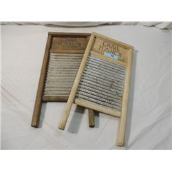 PAIR DUBL HANDL ANTIQUE WASHBOARDS COLUMBUS