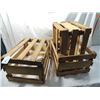Image 1 : THREE ANTIQUE WOOD WOODEN FRUIT CRATES PRIMITIVES