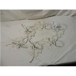 PAIR ANTIQUE VINTAGE WHITE SHABBY CHIC PLANT STAND