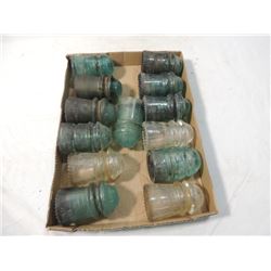 LOT 13 GLASS INSULATORS ELECTRIC HEMRINGRAY MORE