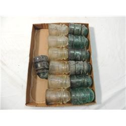 LOT 13 GLASS INSULATORS ELECTRIC HEMRINGRAY MORE