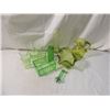 Image 4 : BOX LOT GREEN VASELINE GLASS VINTAGE LOT PITCHER