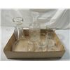 Image 1 : BAR LOT CRYSTAL DECANTERS GLASS LIDS