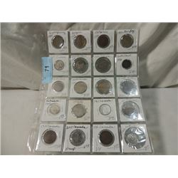 20 COIN LOT FOREIGN GREECE FRANCE AUSTRIA CANADA