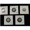 Image 1 : 5 BARBER DIMES 1908 1913P 1914P 1915P 1916S