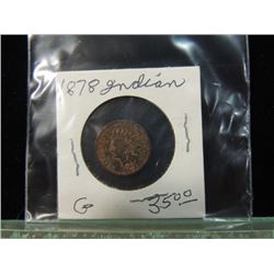 1878 INDIANHEAD INDIAN HEAD PENNY GOOD CONDITION