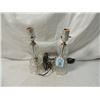 Image 1 : PAIR VINTAGE CRYSTAL BEDSIDE BOUDOIR LAMPS