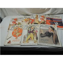LOT SATURDAY EVENING POST MAGAZINES 1930'S