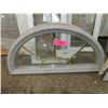 Image 1 : NEW LEADED BEVELED GLASS HALF MOON 12" X 24"
