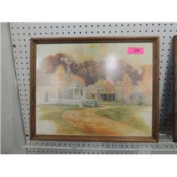 THOMAS HEFLIN ART PRINT FRAMED 21.5" X 17.5"